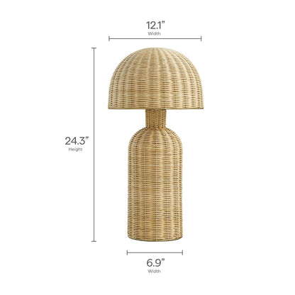 Briar Rattan Table Lamp by Modway