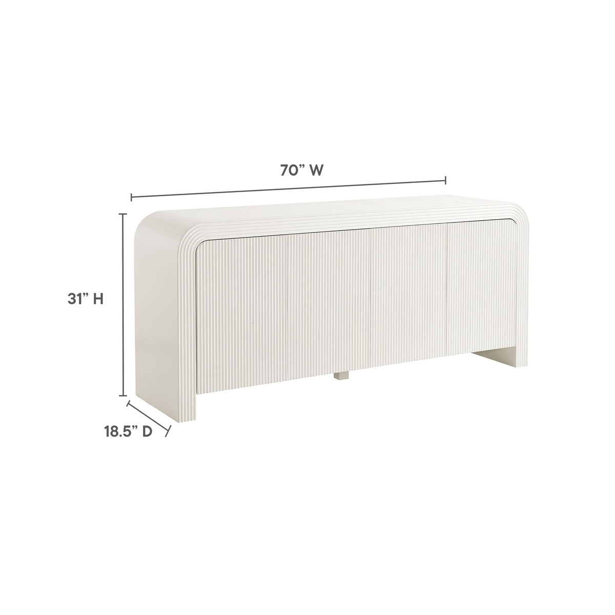 Waterflute 70" Fluted Sideboard Cabinet by Modway