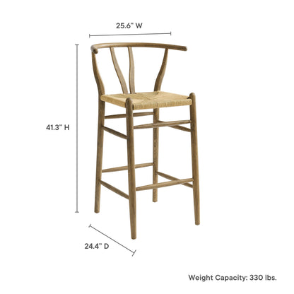 Amish Wood Bar Stool by Modway