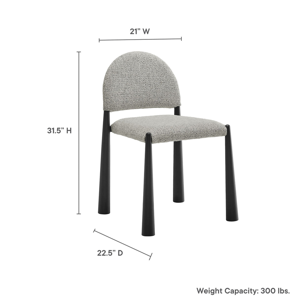 Hayley Upholstered Fabric Dining Side Chair by Modway