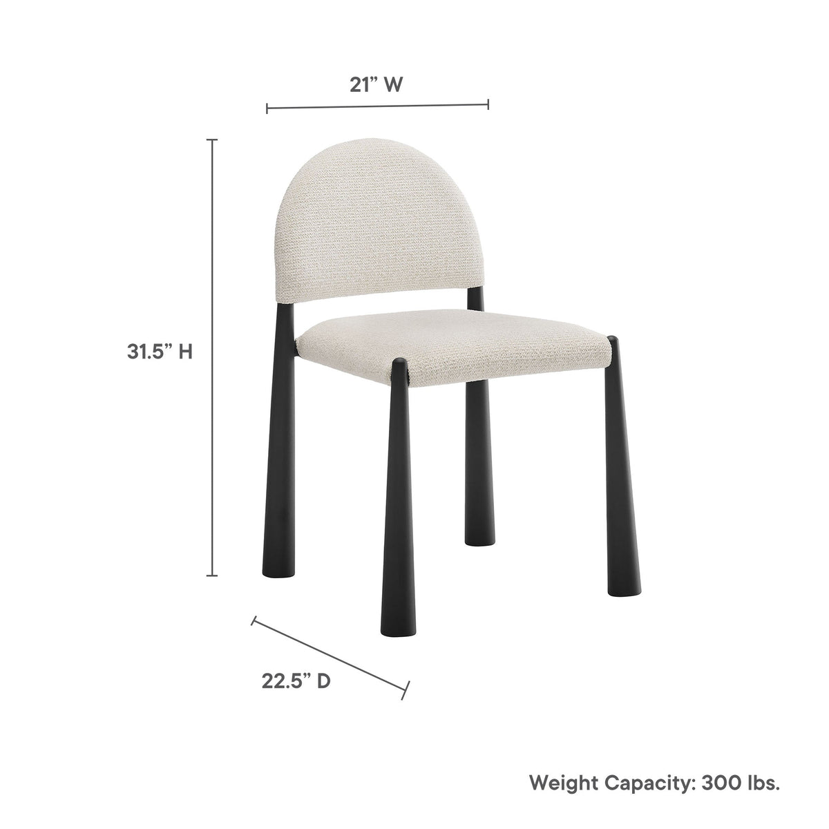Hayley Upholstered Fabric Dining Side Chair by Modway