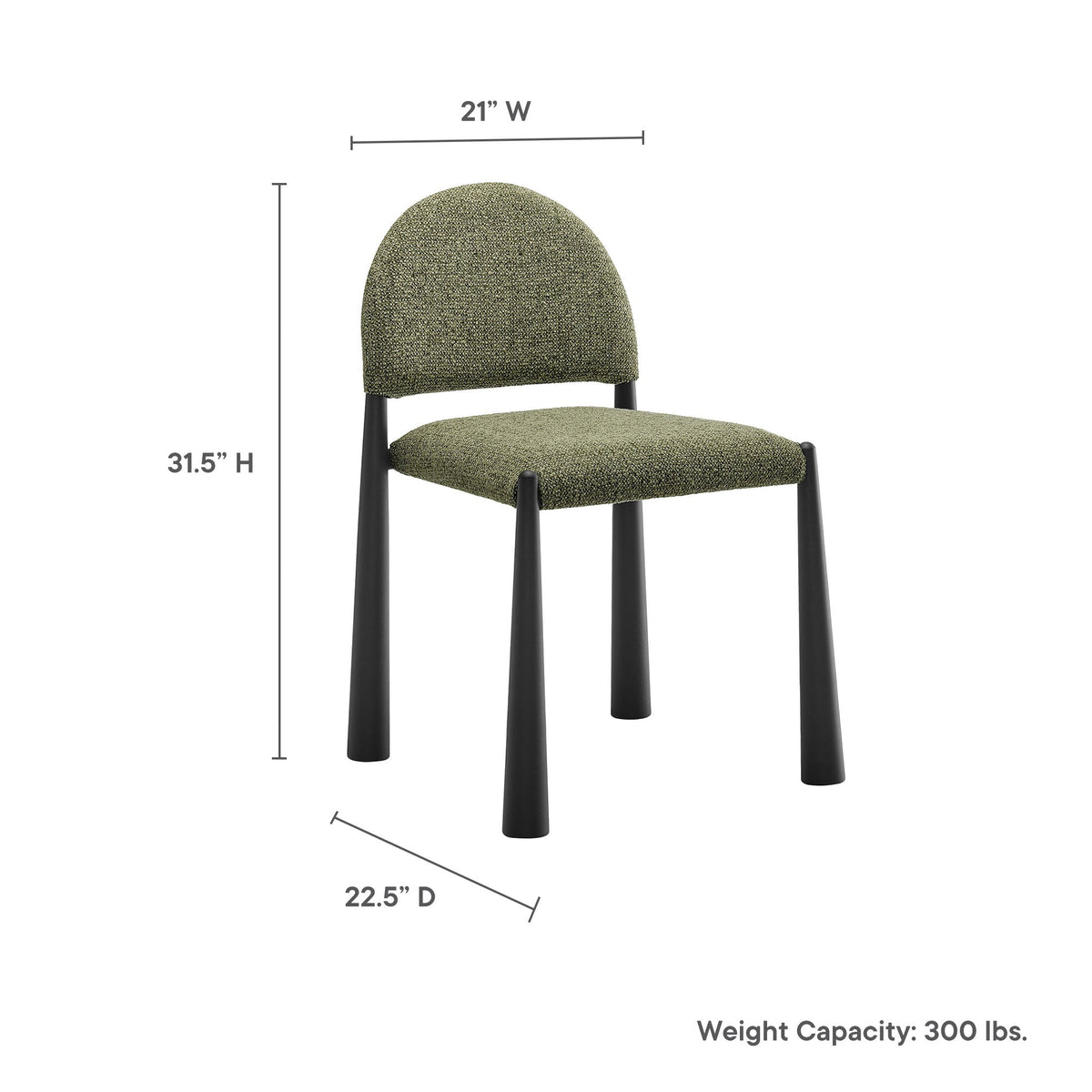 Hayley Upholstered Fabric Dining Side Chair by Modway