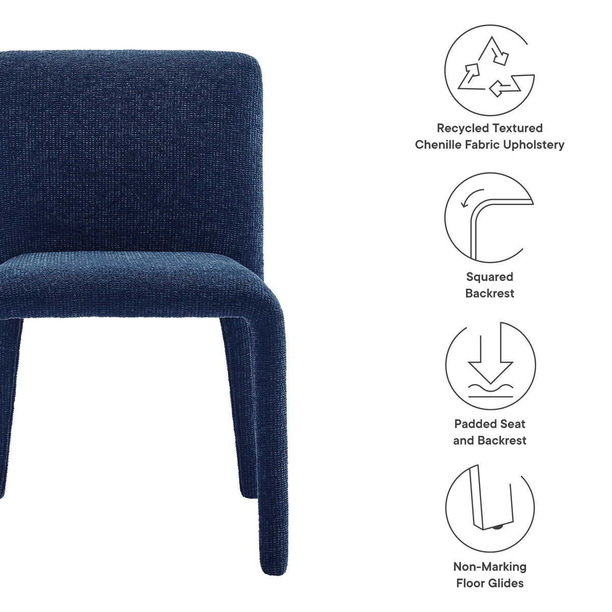 Rhodes Fabric Upholstered Dining Chair by Modway