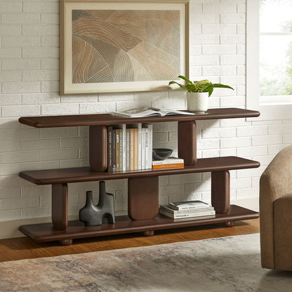 Lyle Sculptural 2-Tier Bookshelf by Modway