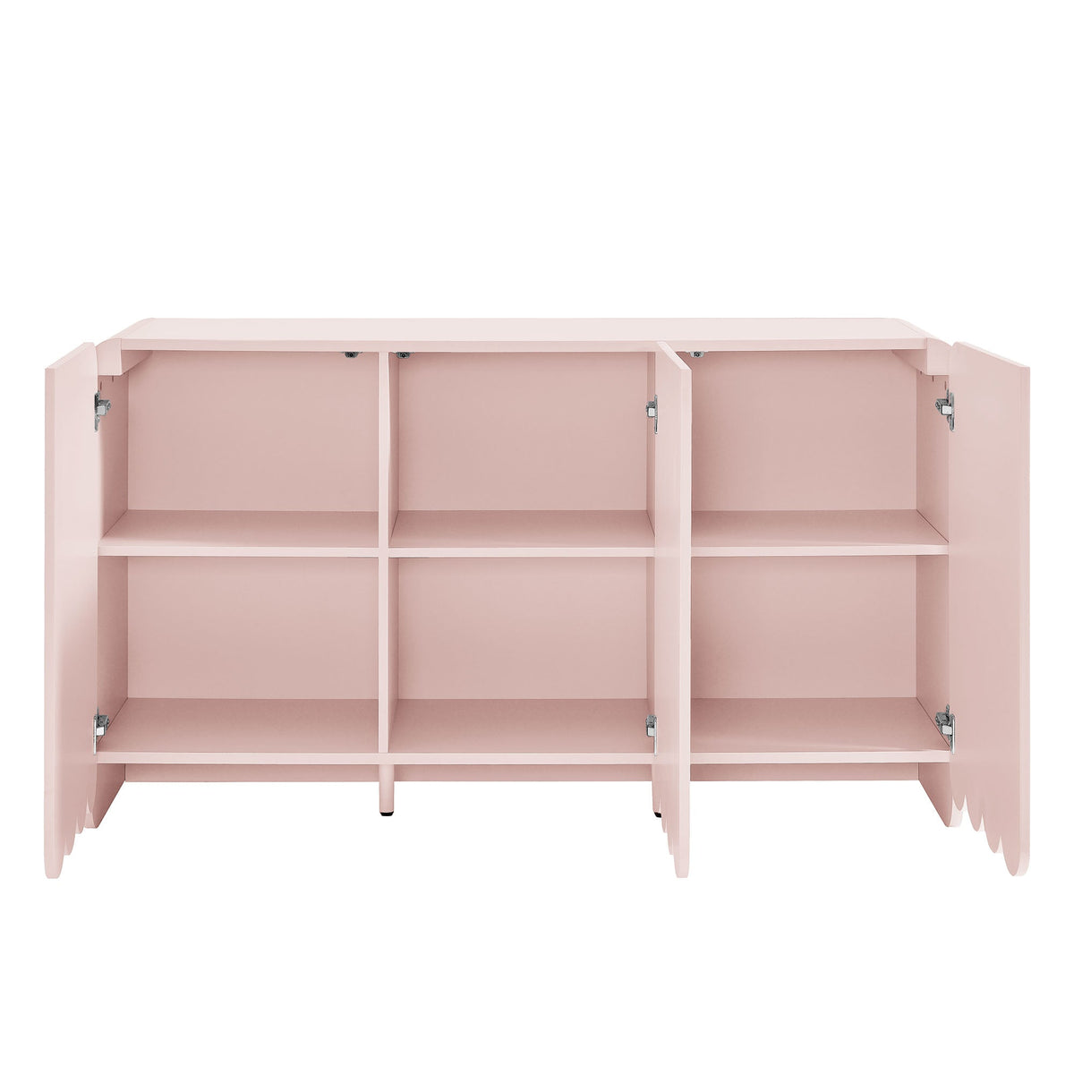 Dahlia Fluted and Scalloped Sideboard Storage Cabinet