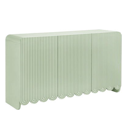 Dahlia Fluted and Scalloped Sideboard Storage Cabinet