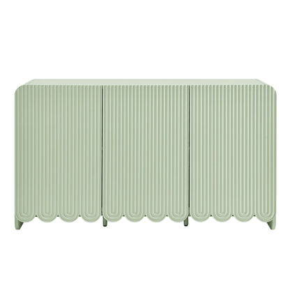 Dahlia Fluted and Scalloped Sideboard Storage Cabinet
