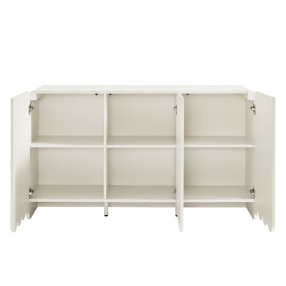 Dahlia Fluted and Scalloped Sideboard Storage Cabinet