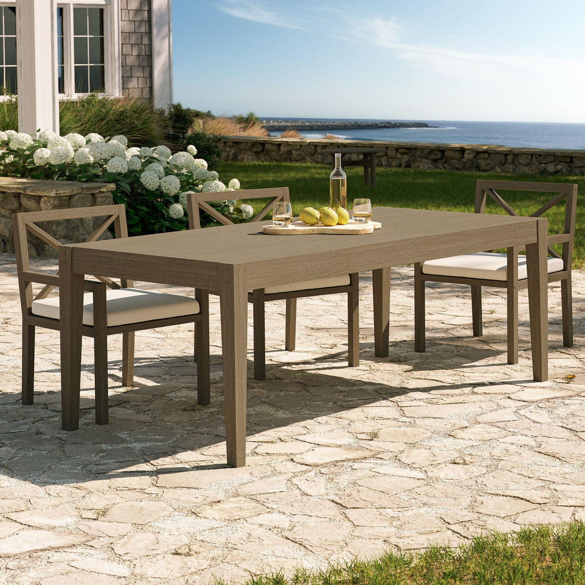 Northlake 83" Rectangular Outdoor Patio Teak Dining Table by Modway
