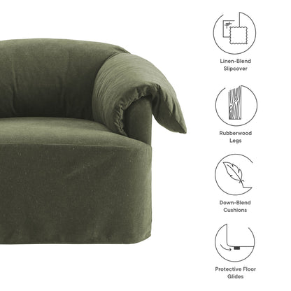 Lark Slipcovered Fabric Oversized Armchair by Modway
