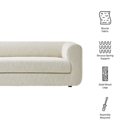 Leif 89" Boucle Upholstered Sofa by Modway