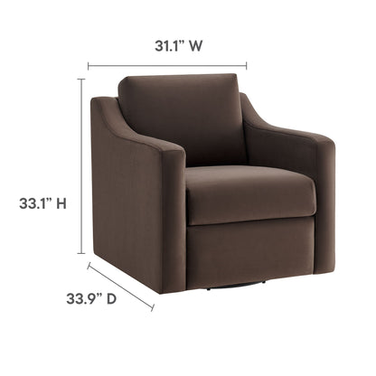 Liora Performance Velvet Swivel Armchair by Modway