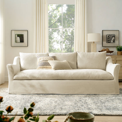 Somerset 92" Linen Blend Slipcovered Sofa by Modway