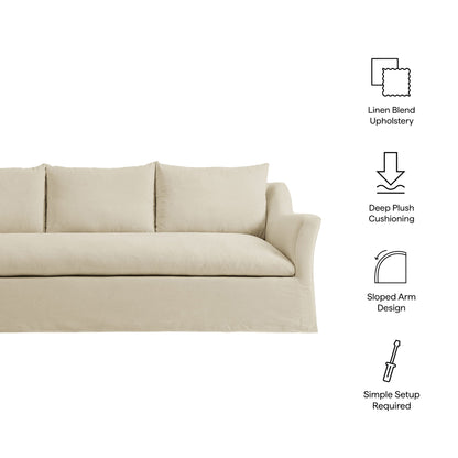 Somerset 92" Linen Blend Slipcovered Sofa by Modway
