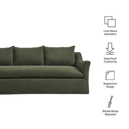Somerset 92" Linen Blend Slipcovered Sofa by Modway