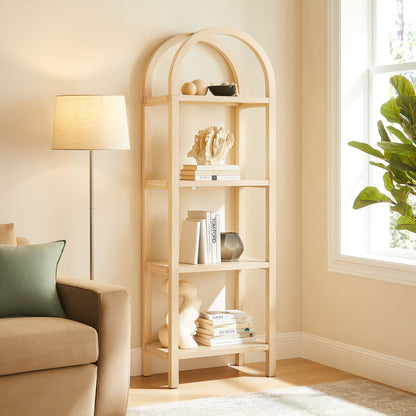 Vexley 72 Inch Tall Narrow Arched Bookshelf by Modway