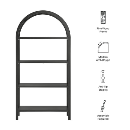 Vexley 72 Inch Large Arched Bookshelf by Modway