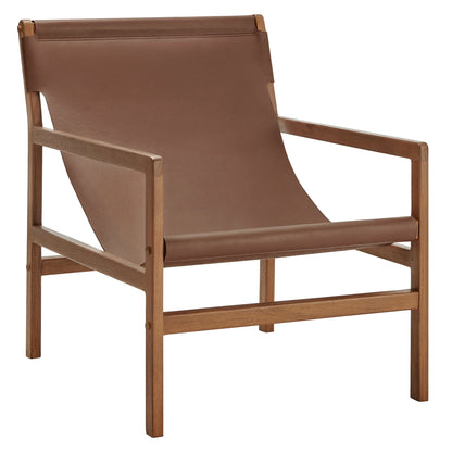 Sonora Leather Sling Chair by Modway
