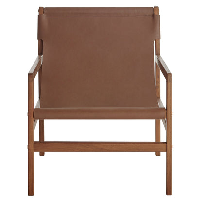 Sonora Leather Sling Chair by Modway
