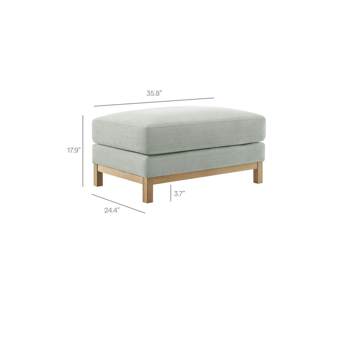 Roscoe Fabric Ottoman by Modway