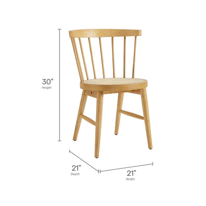 Lykke Curved Spindle Back Dining Chairs Set of 2 by Modway