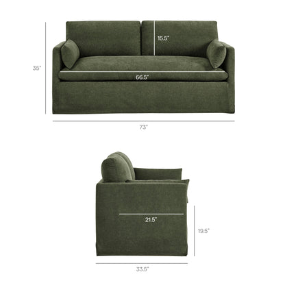Wellfleet Slipcovered Linen-Blend Loveseat by Modway