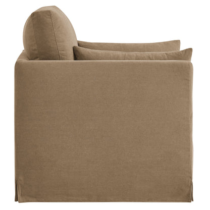 Wellfleet Slipcovered Linen-Blend Armchair by Modway