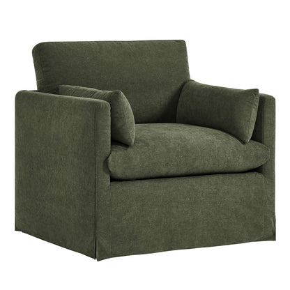 Wellfleet Slipcovered Linen-Blend Armchair by Modway