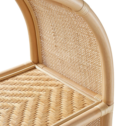 Celeste 67 Inch Tall Arched Natural Rattan Bookshelf by Modway