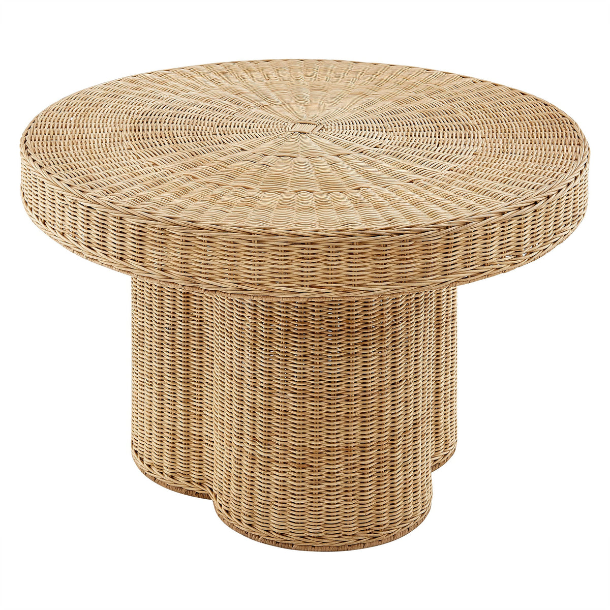 Ainsley 32 Inch Round Natural Rattan Coffee Table by Modway