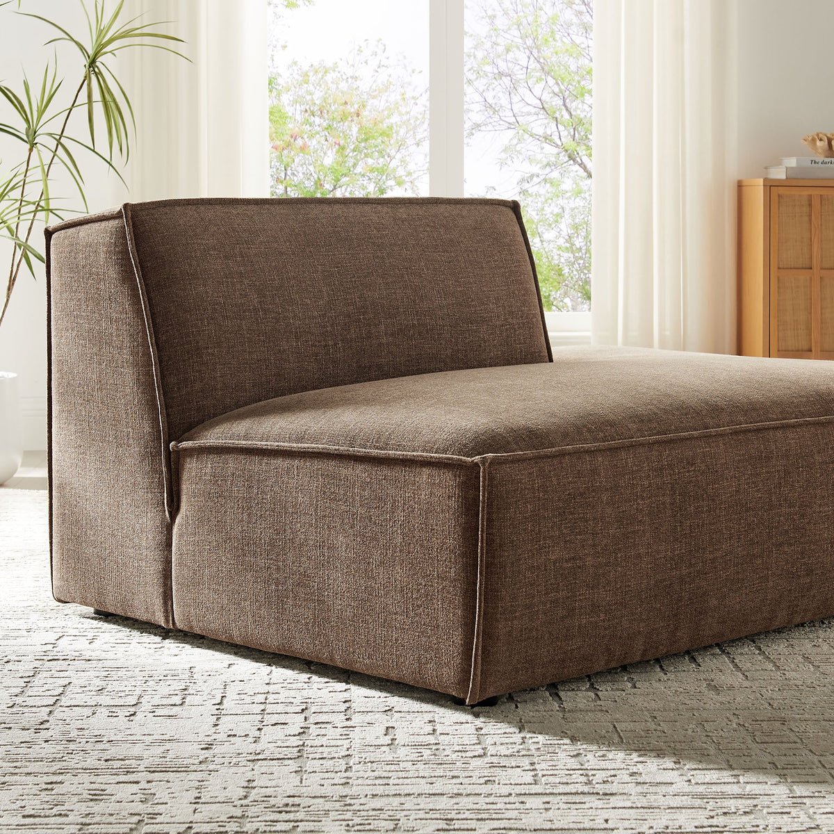 Restore Performance Fabric Upholstered Right-Facing Armless Modular Chaise by Modway