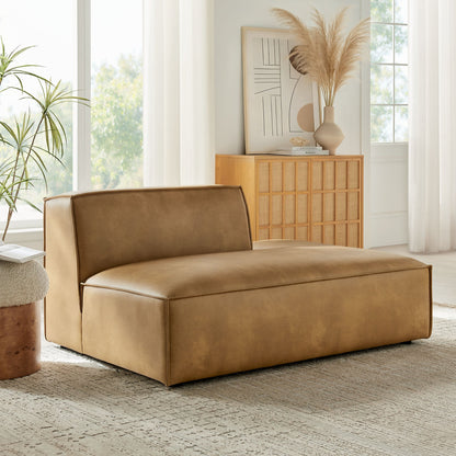 Restore Vegan Leather Right-Facing Armless Modular Chaise by Modway