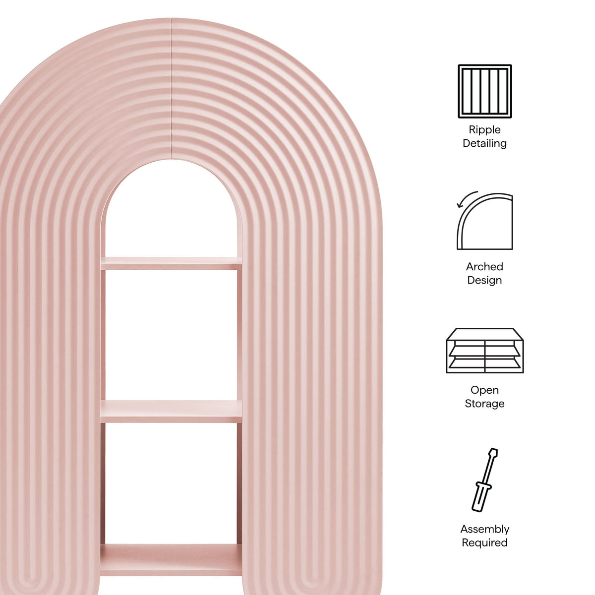 Daydream 58" Arched Bookshelf by Modway
