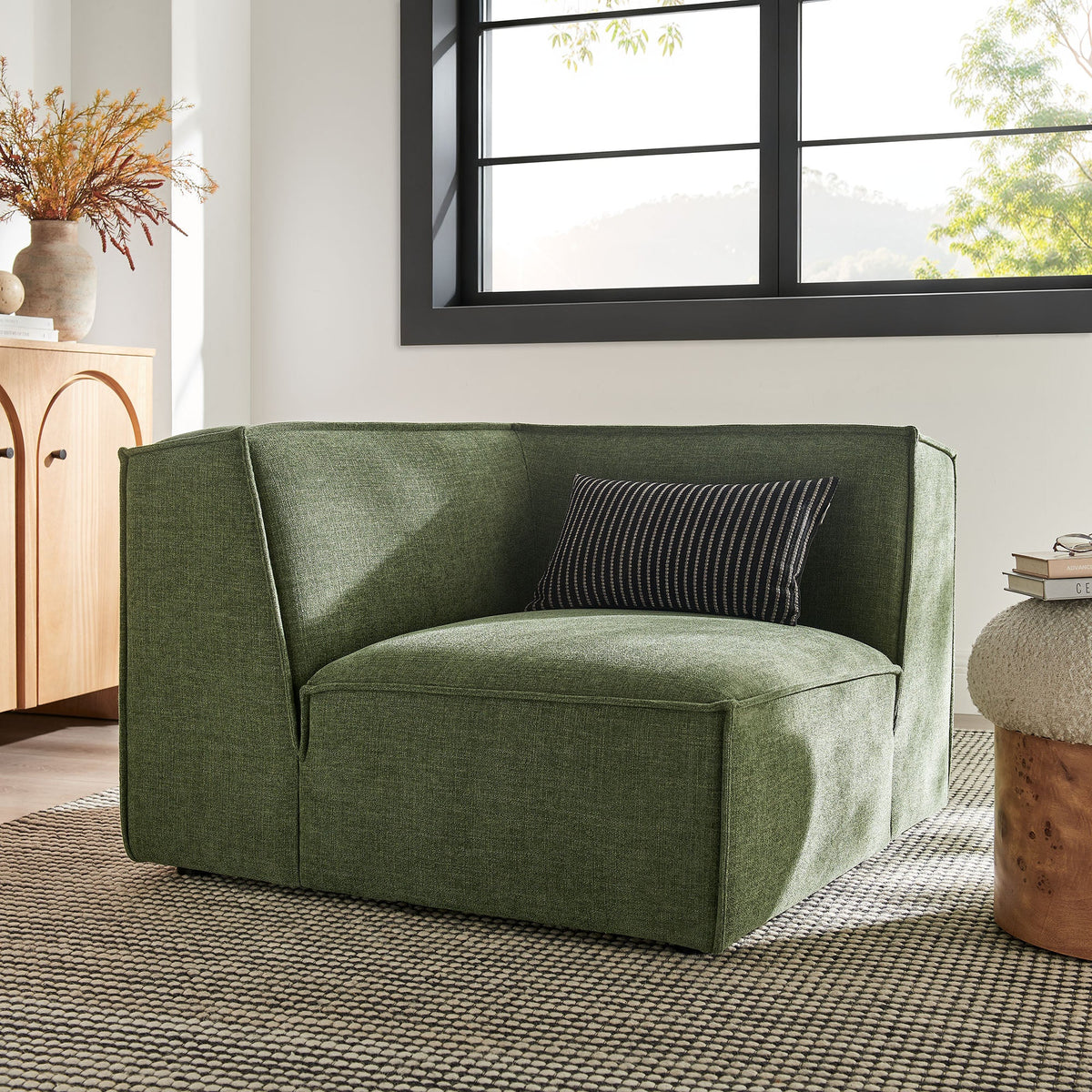 Restore Performance Fabric Upholstered Modular Corner Chair by Modway