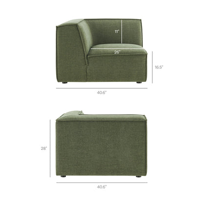 Restore Performance Fabric Upholstered Modular Corner Chair by Modway