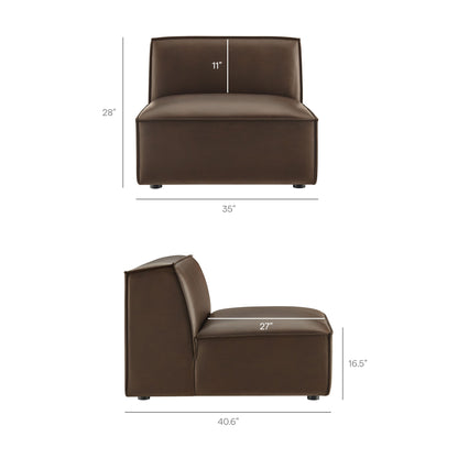 Restore Vegan Leather Armless Modular Chair by Modway