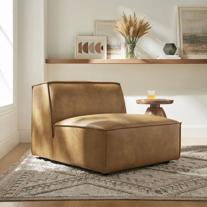 Restore Vegan Leather Armless Modular Chair by Modway