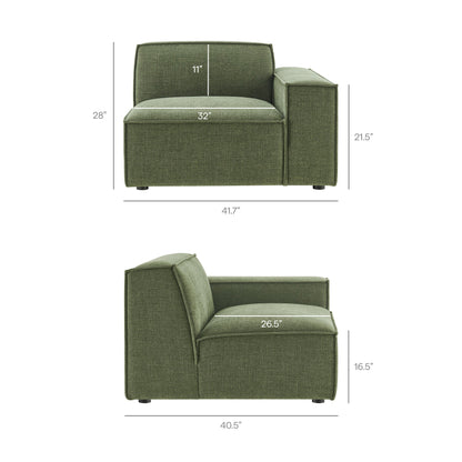 Restore Performance Fabric Upholstered Right-Facing Modular Lounge Chair by Modway