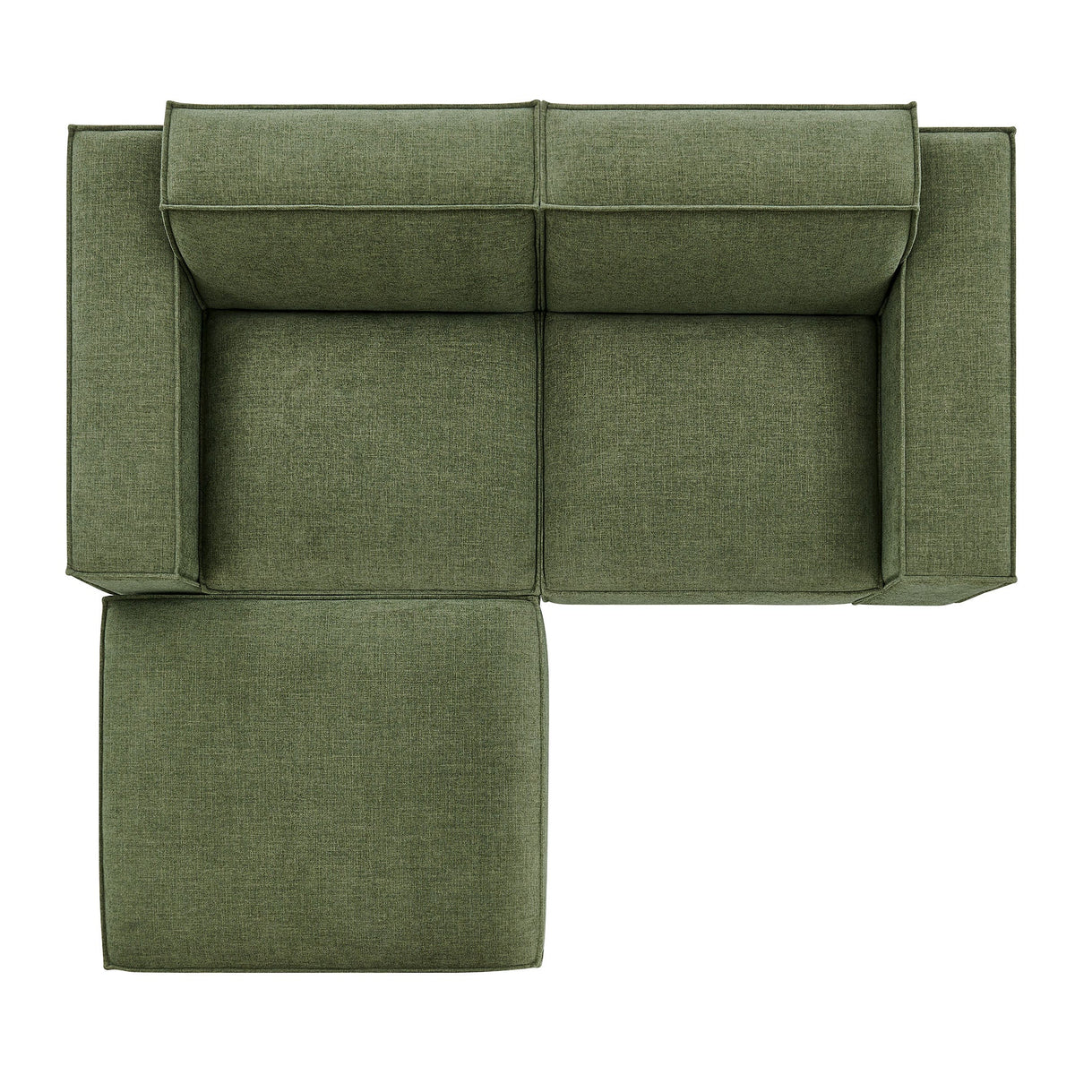 Restore 3-Piece Performance Fabric Upholstered Modular Loveseat with Ottoman by Modway