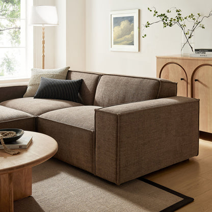 Restore 3-Piece Performance Fabric Upholstered Modular Loveseat with Ottoman by Modway