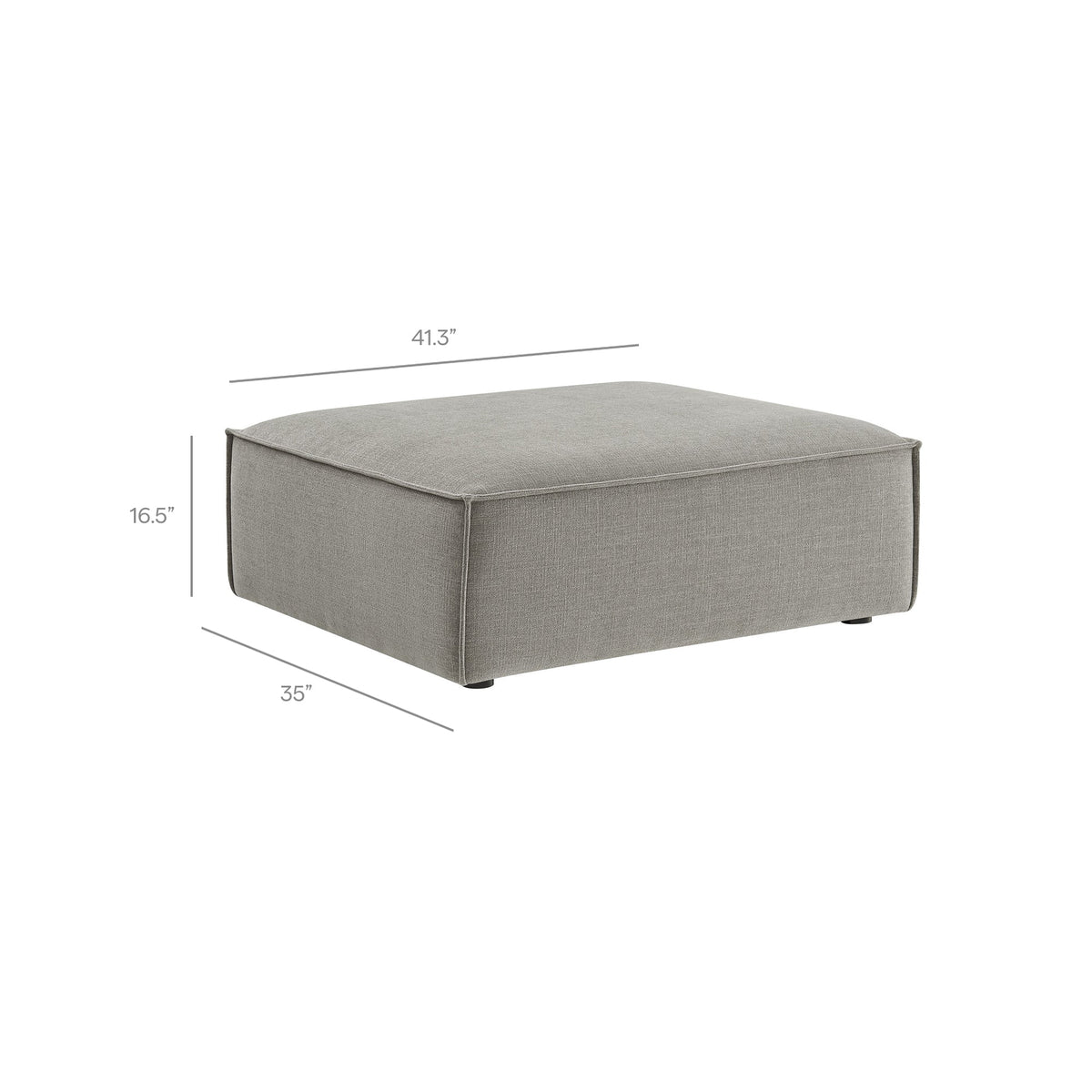 Restore 3-Piece Performance Fabric Upholstered Modular Loveseat with Ottoman by Modway