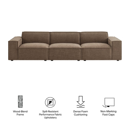 Restore 3-Piece Performance Fabric Upholstered Modular Sofa Set by Modway