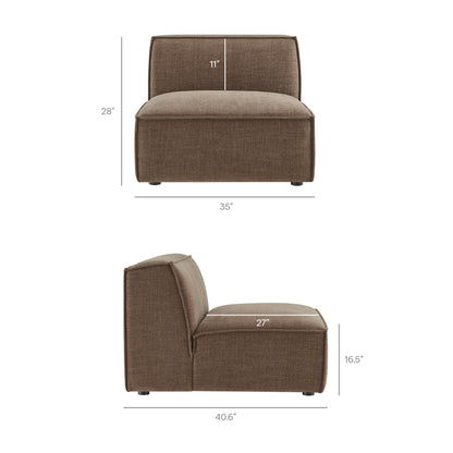 Restore 3-Piece Performance Fabric Upholstered Modular Sofa Set by Modway