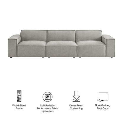 Restore 3-Piece Performance Fabric Upholstered Modular Sofa Set by Modway