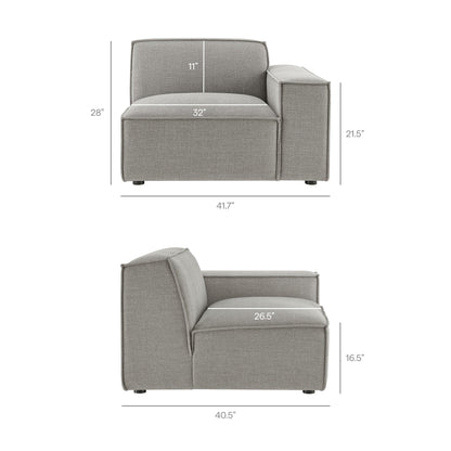 Restore 3-Piece Performance Fabric Upholstered Modular Sofa Set by Modway