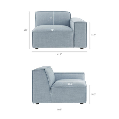 Restore 3-Piece Performance Fabric Upholstered Modular Sofa Set by Modway