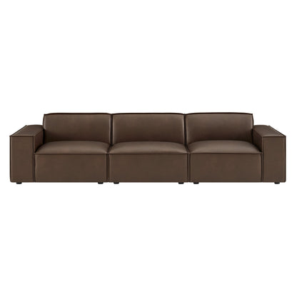 Restore 3-Piece Vegan Leather Modular Sofa Set by Modway