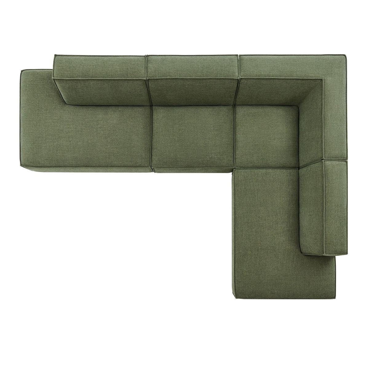 Restore 4-Piece Performance Fabric Upholstered Modular L-Shaped Armless Sectional Sofa by Modway