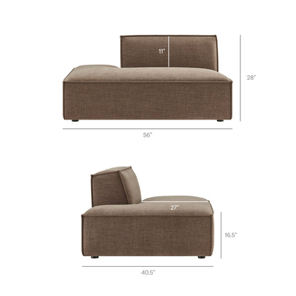 Restore 4-Piece Performance Fabric Upholstered Modular L-Shaped Armless Sectional Sofa by Modway