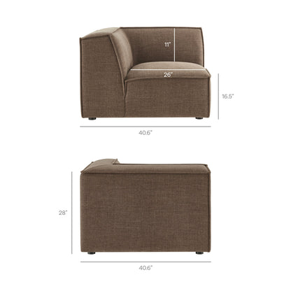 Restore 4-Piece Performance Fabric Upholstered Modular L-Shaped Armless Sectional Sofa by Modway